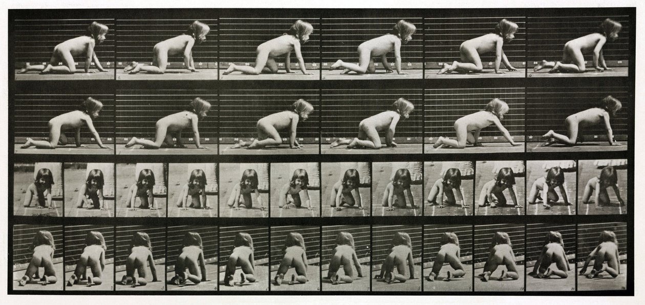 Fotografie time-lapse di un bambino che gattona da Unbekannt