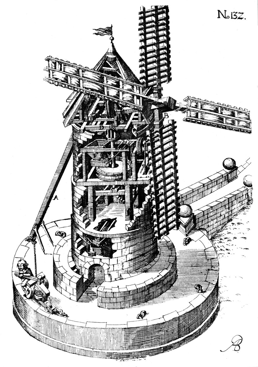 Mulino a torre, 1620 da Unbekannt