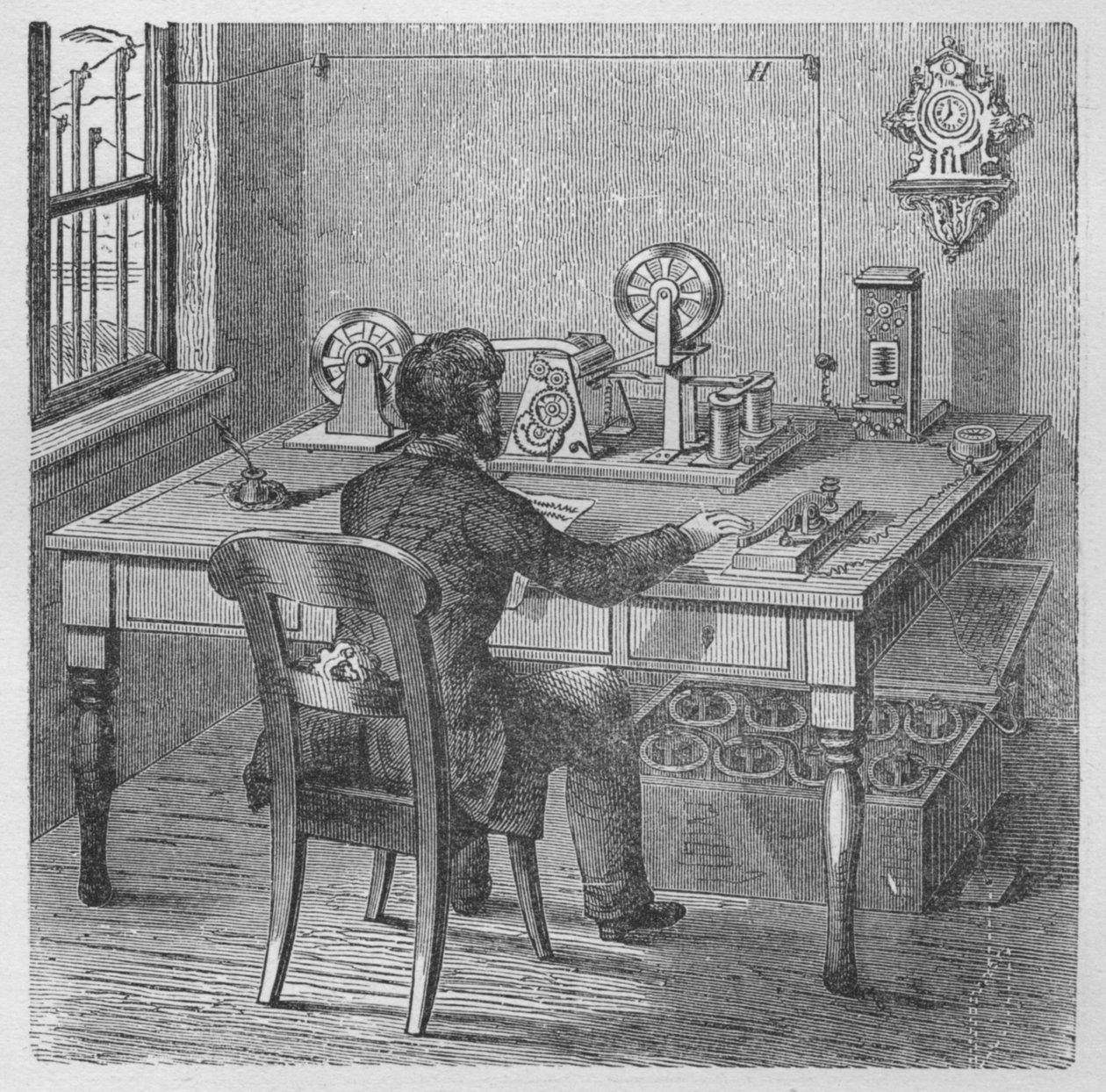 Trasmissione di un messaggio, 1894 da Unbekannt