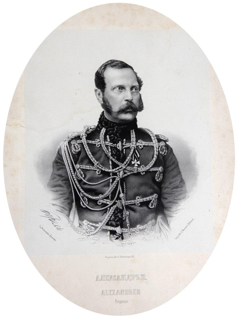 Zar Alessandro II di Russia, 1860s da Unbekannt