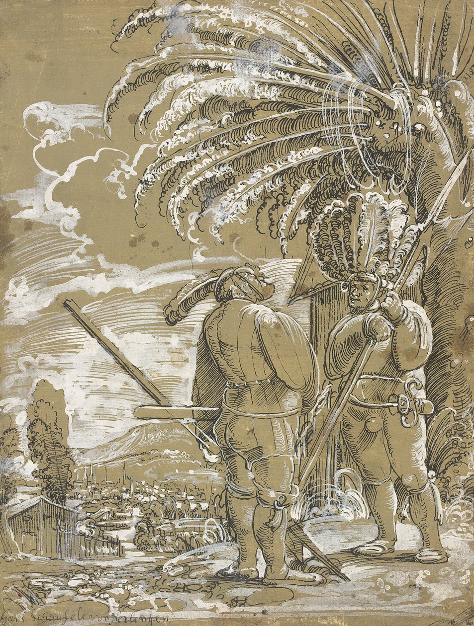 Due lanzichenecchi, c. 1520 da Unbekannt