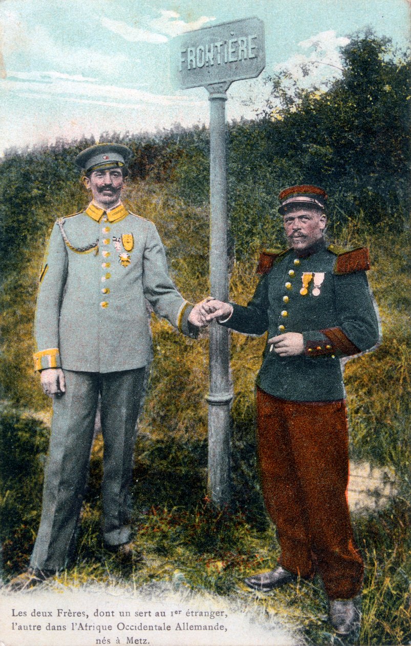 Due fratelli alla frontiera franco-tedesca da Unbekannt