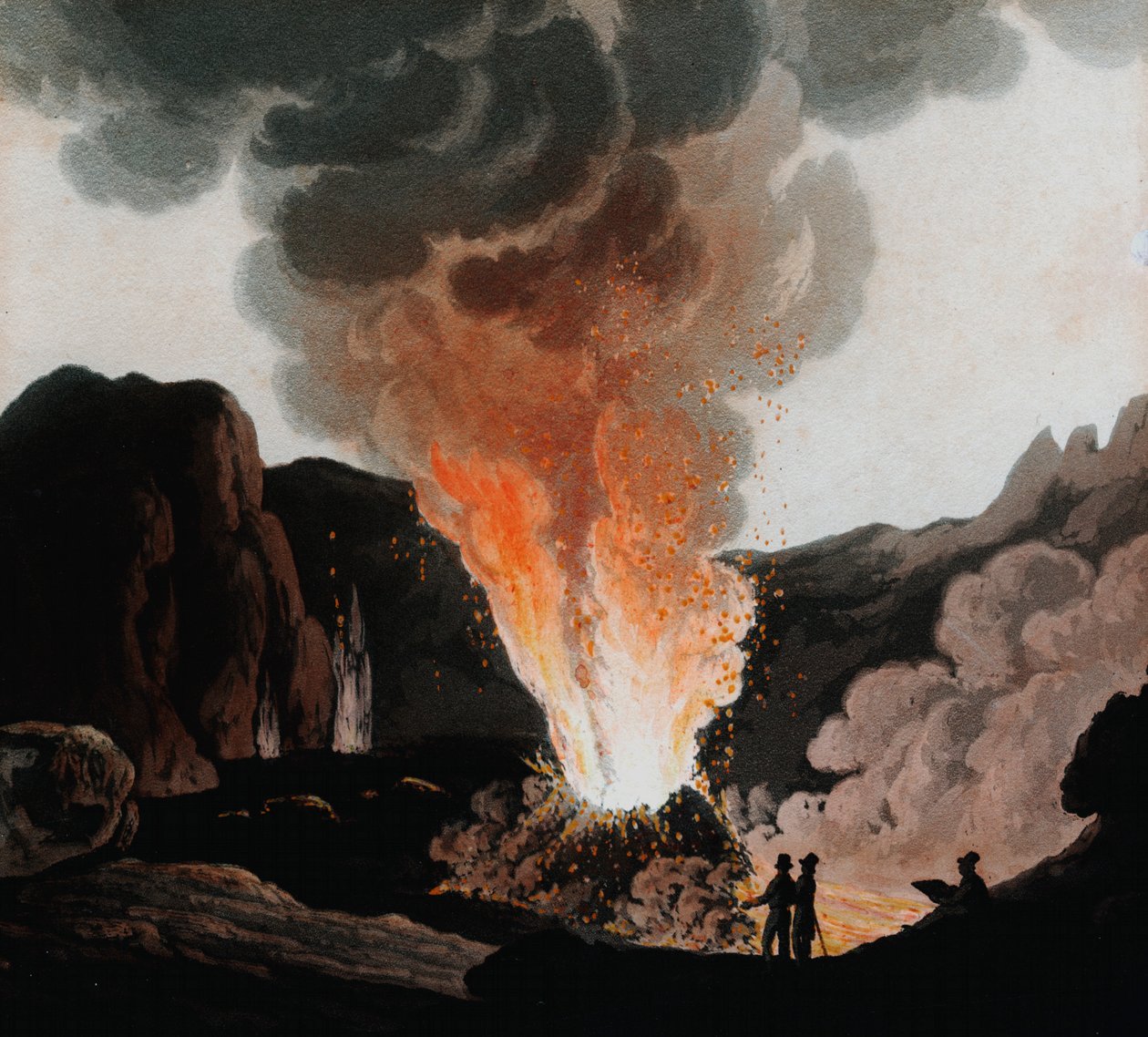 Eruzione del Vesuvio, Italia, c1815 da Unbekannt