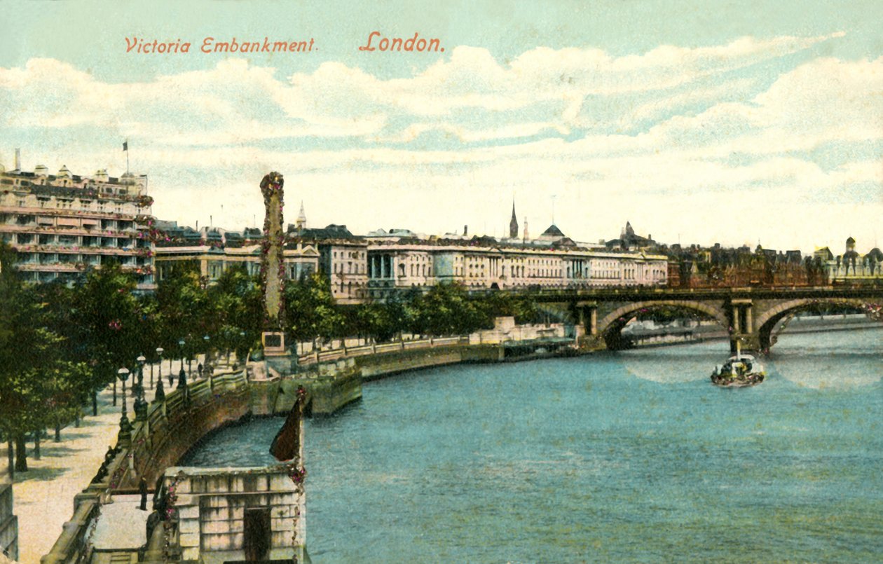 Victoria Embankment - Londra, 1906 da Unbekannt