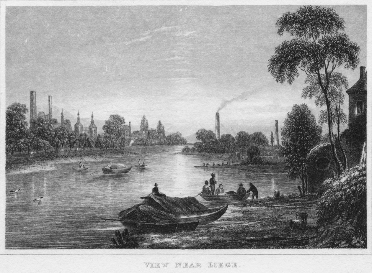 Veduta vicino a Liegi, 1850 da Unbekannt
