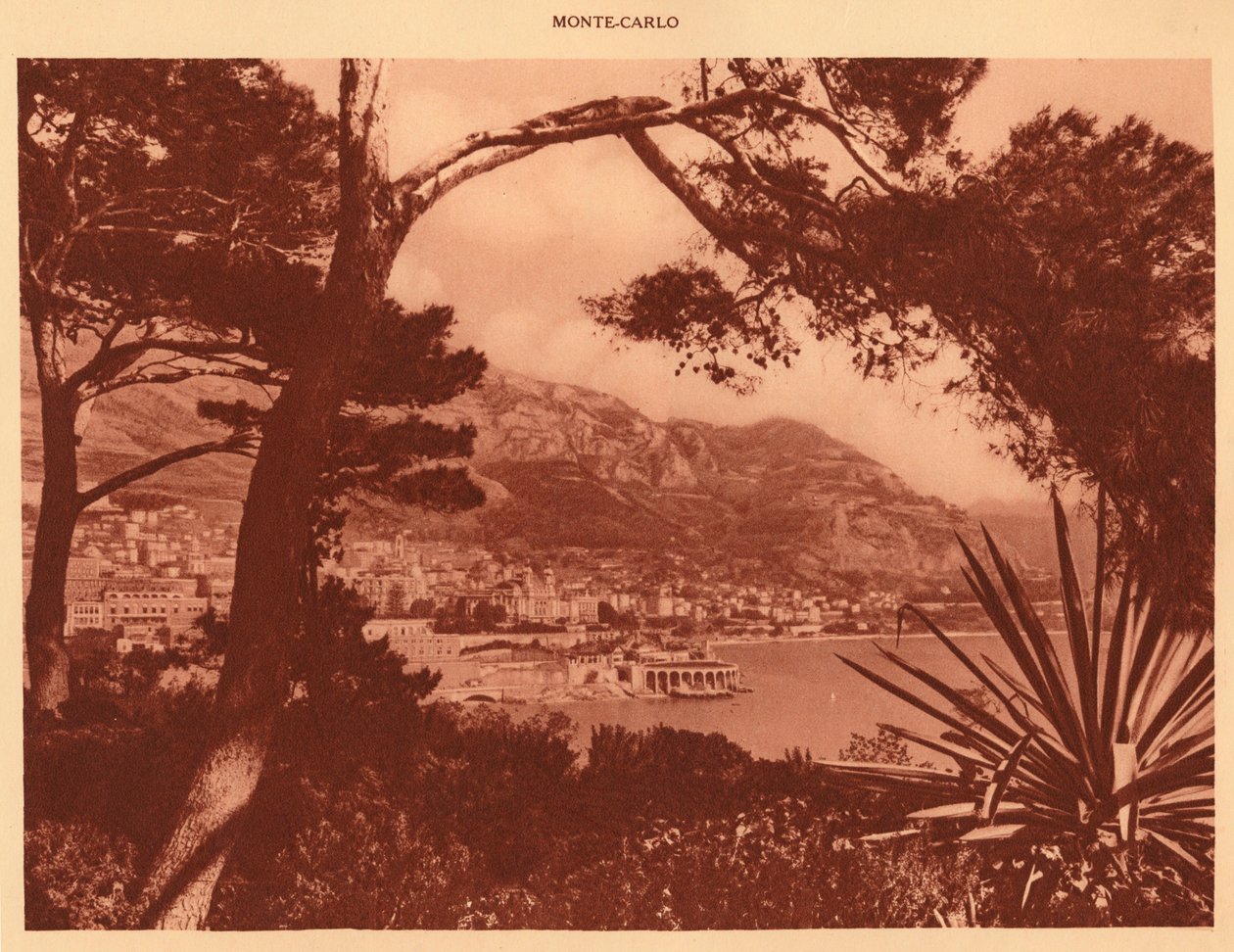 Veduta di Monte-Carlo da Monaco da Unbekannt