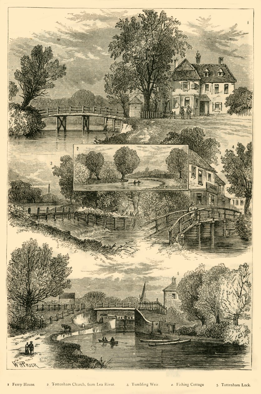 Vedute sul fiume Lea, c1876 da Unbekannt
