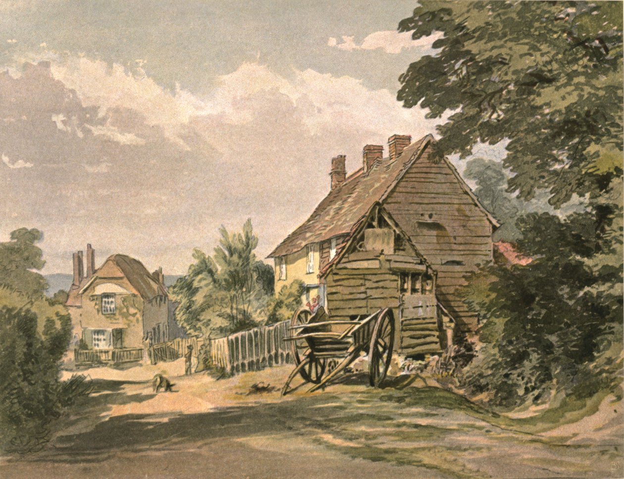 Case di villaggio, c1900 da Unbekannt
