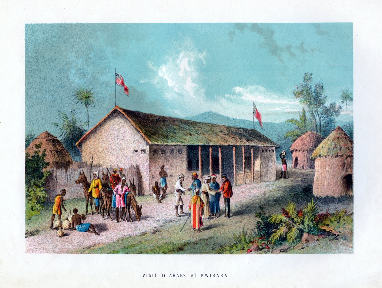 Visita degli arabi a Kwirara, c1875 da Unbekannt