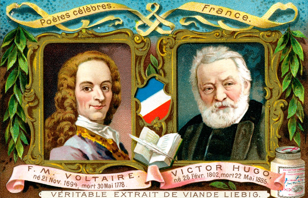 Voltaire e Victor Hugo, c1900 da Unbekannt