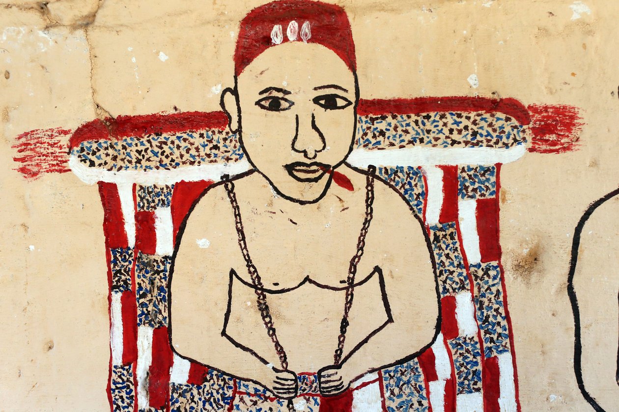 Pittura murale voodoo su un convento, Togoville, Togo da Unbekannt