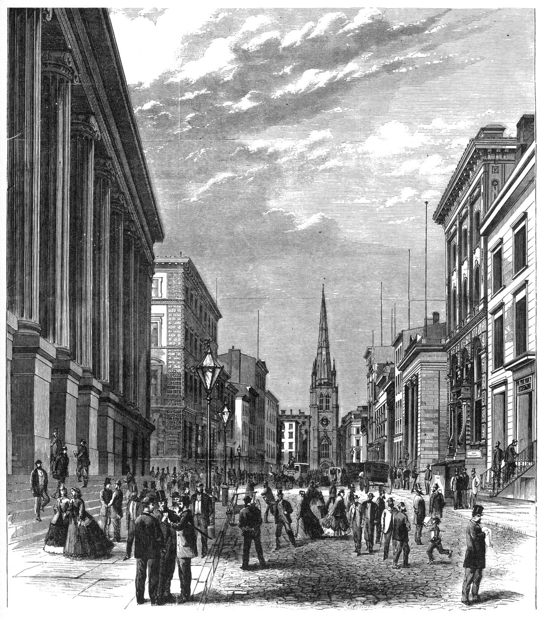 Wall Street, New York, 1869 da Unbekannt