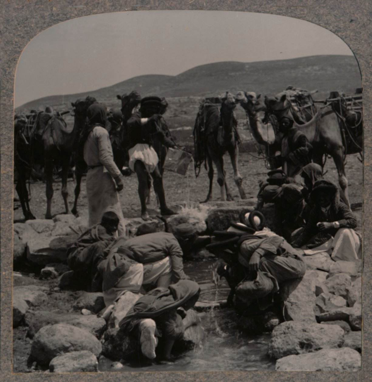 Abbeveramento dei cammelli al pozzo di Giacobbe, c1900 da Unbekannt