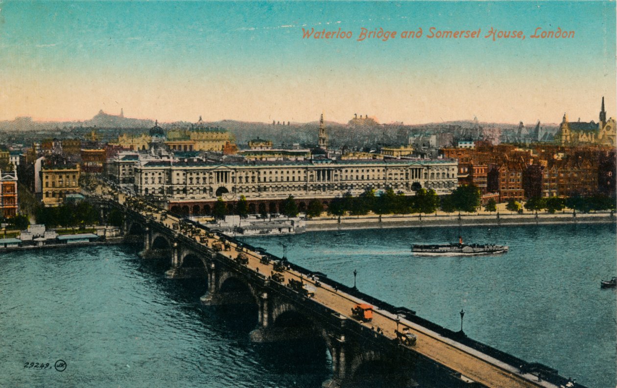 Waterloo Bridge e Somerset House, Londra, c1910 da Unbekannt