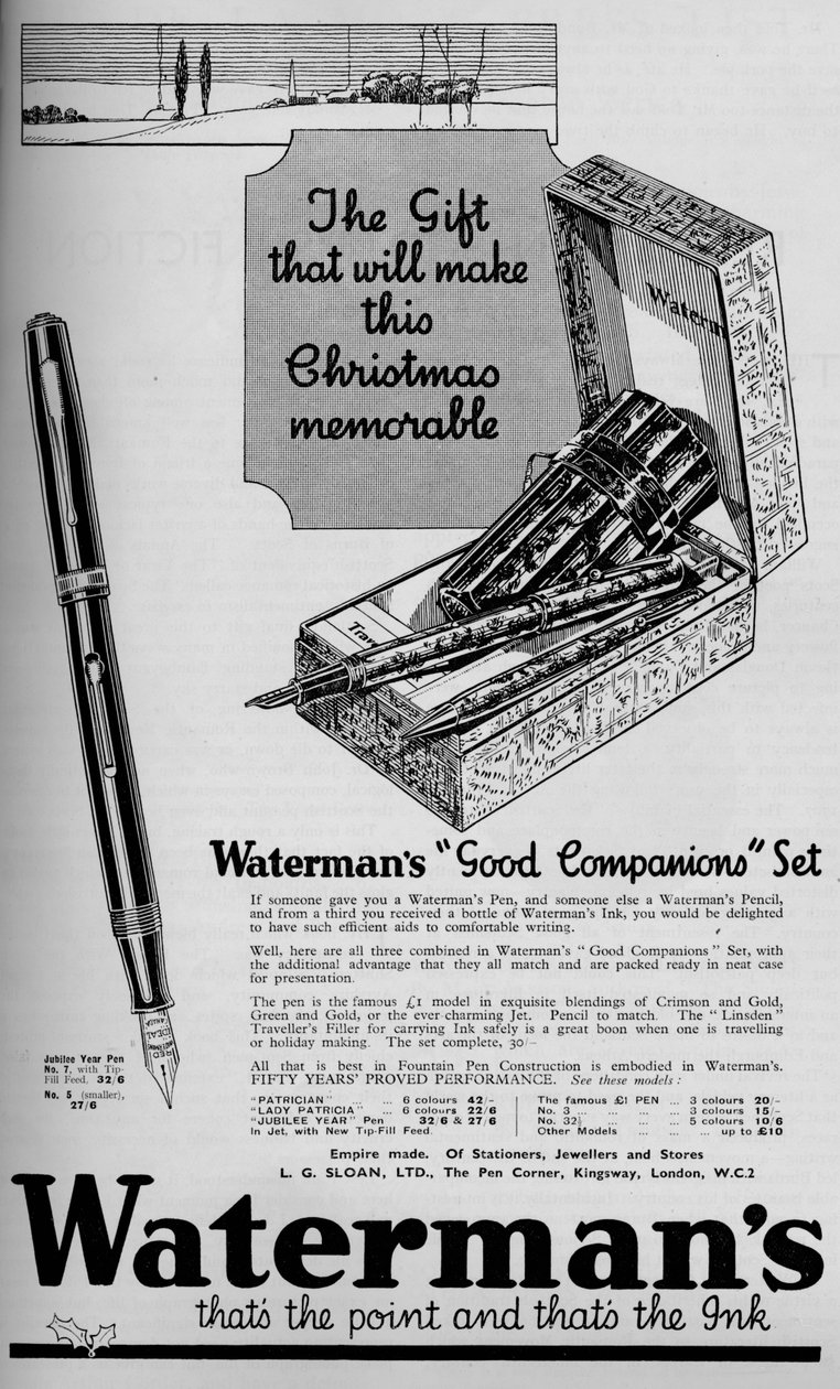 Set Watermans Good Companions, 1934 da Unbekannt