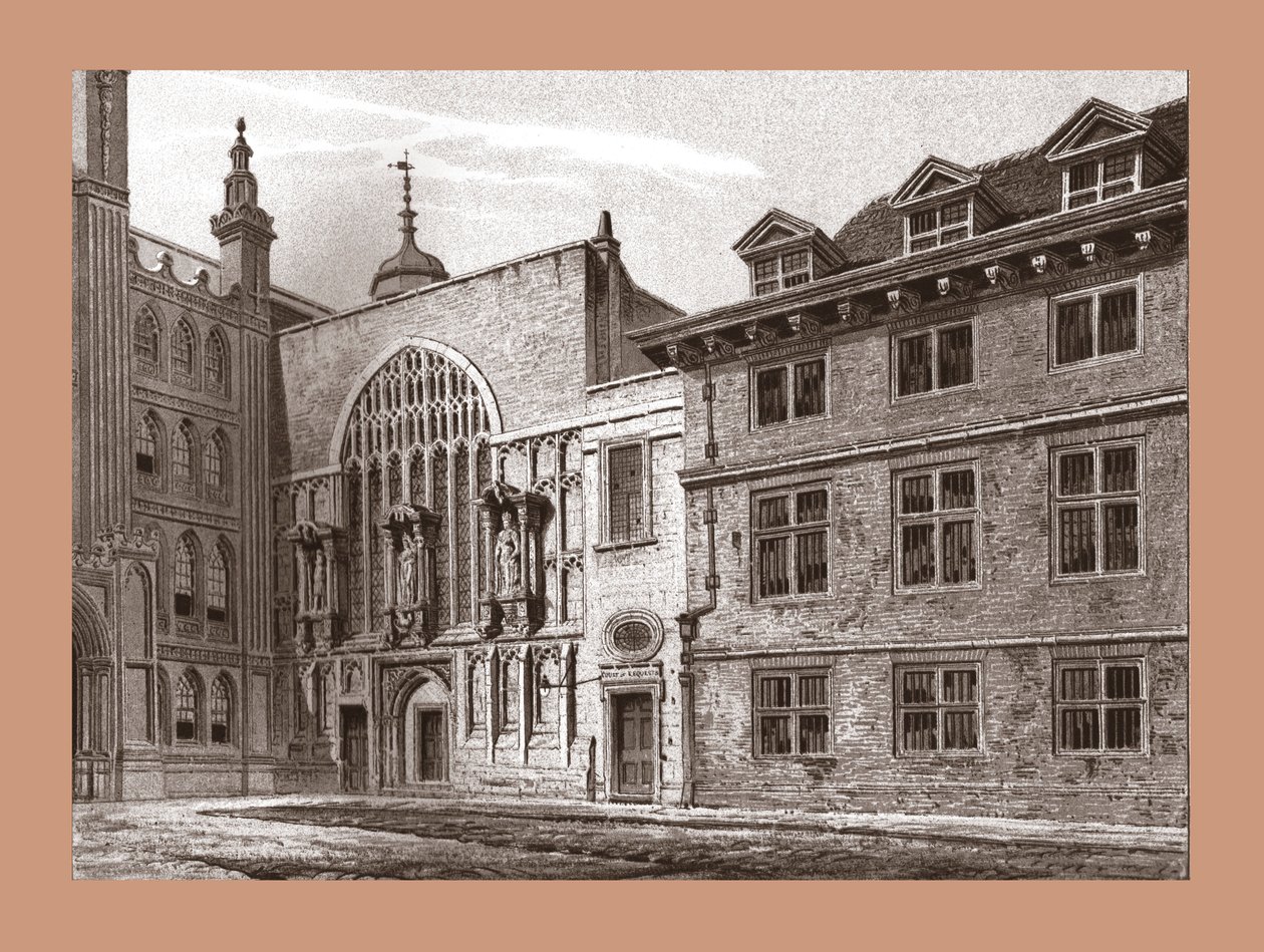 Facciata ovest della Cappella Guildhall, 1886 da Unbekannt