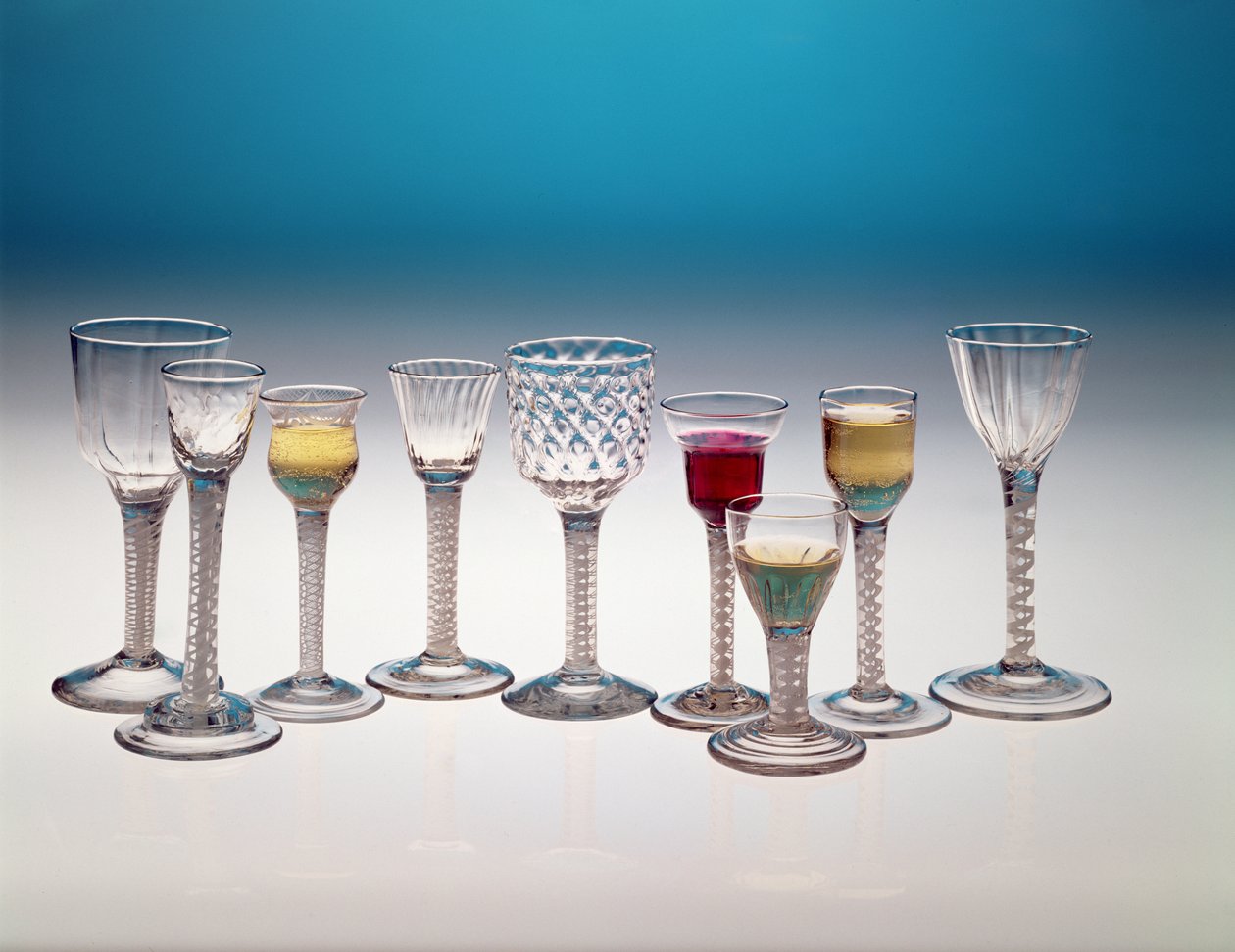 Collezione di bicchieri da vino, c.1755-60 da Unbekannt Unbekannt