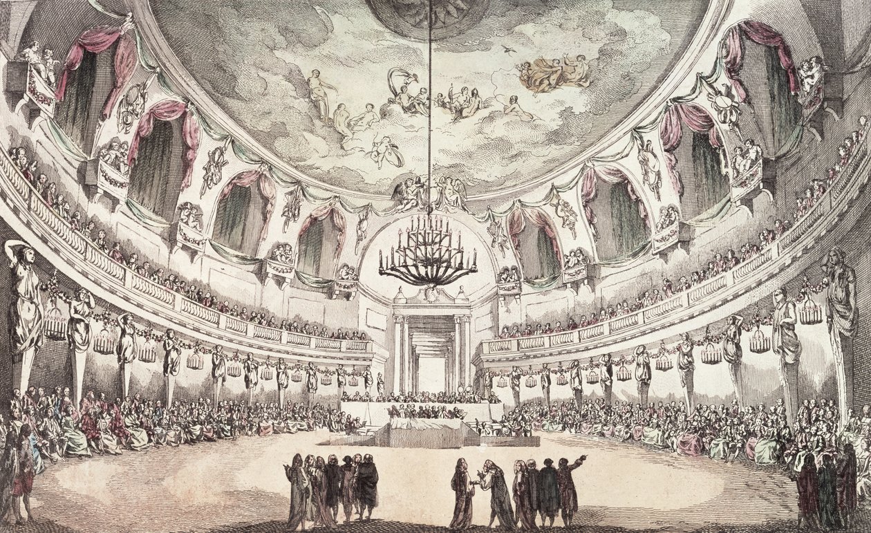 Sala da concerto a Venezia, XVIII secolo da Unbekannt Unbekannt