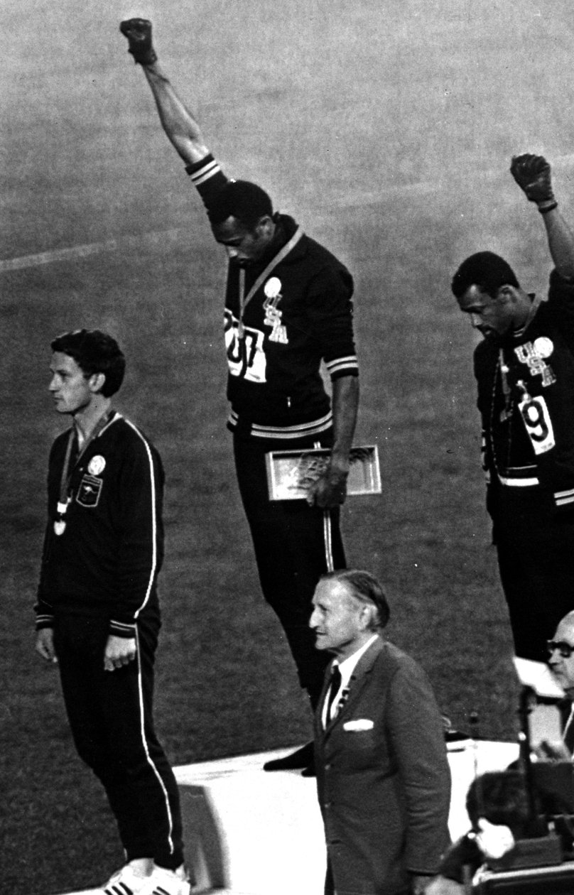 Vincitori dei 200 metri maschili sul podio, Giochi Olimpici del 1968, Città del Messico da Unbekannt Unbekannt