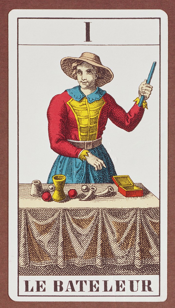 I Il Mago, sette carte dei tarocchi da diversi mazzi da Unbekannt Unbekannt