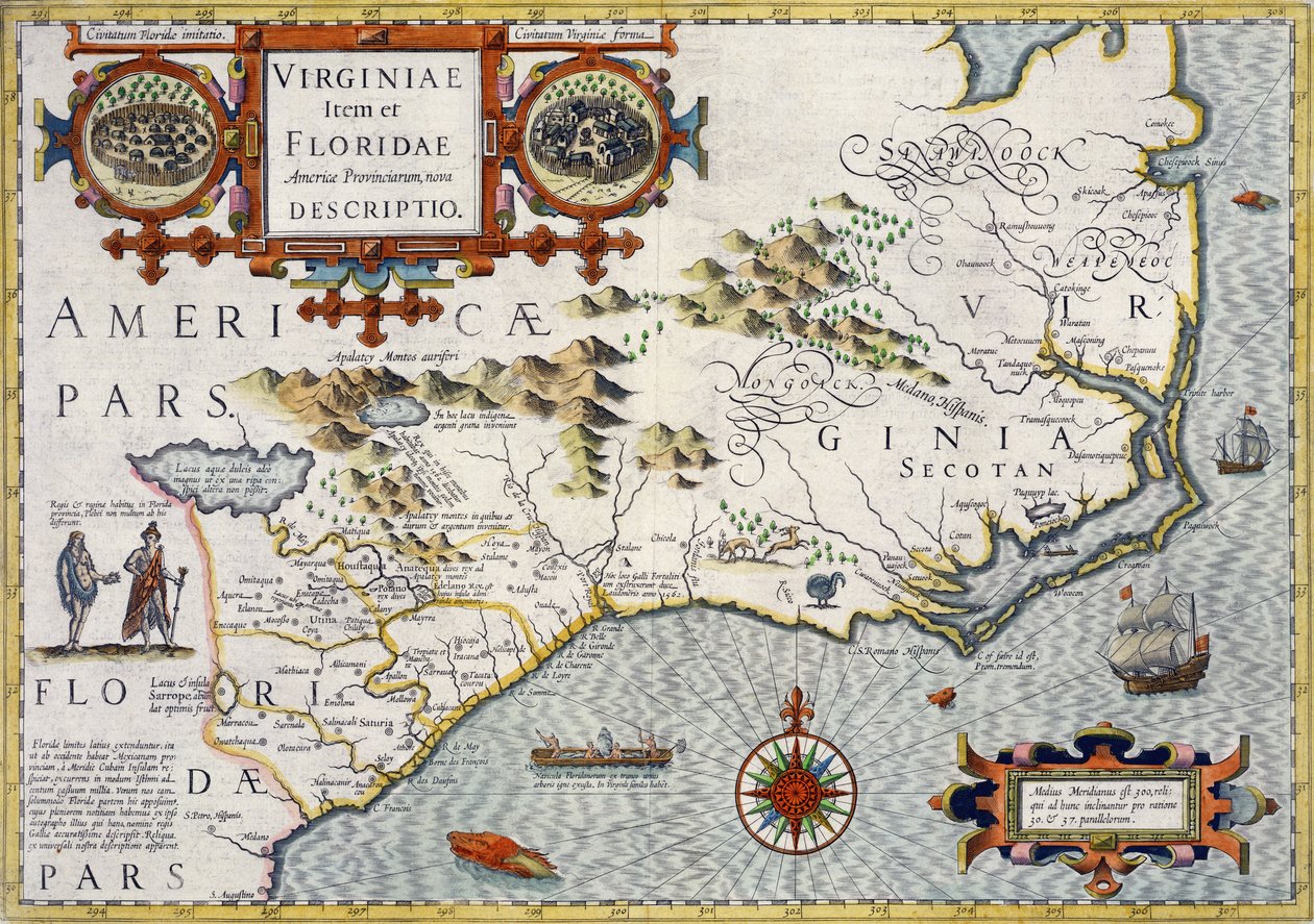 Carolina del Nord, intitolata "Virginiae item et Floridae" dall