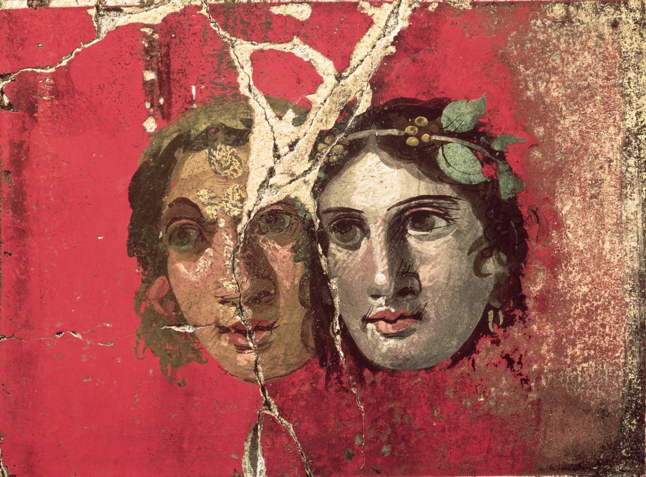 Affresco di una coppia, Pompei, I secolo d.C. da Unbekannt Unbekannt