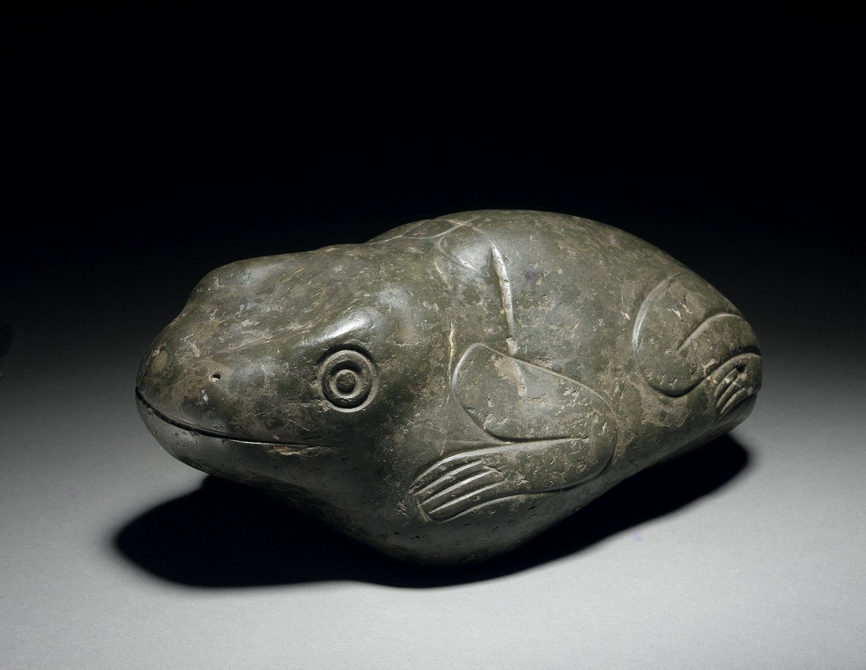 Una rara rana di pietra azteca, c.1200-1521 da Unbekannt