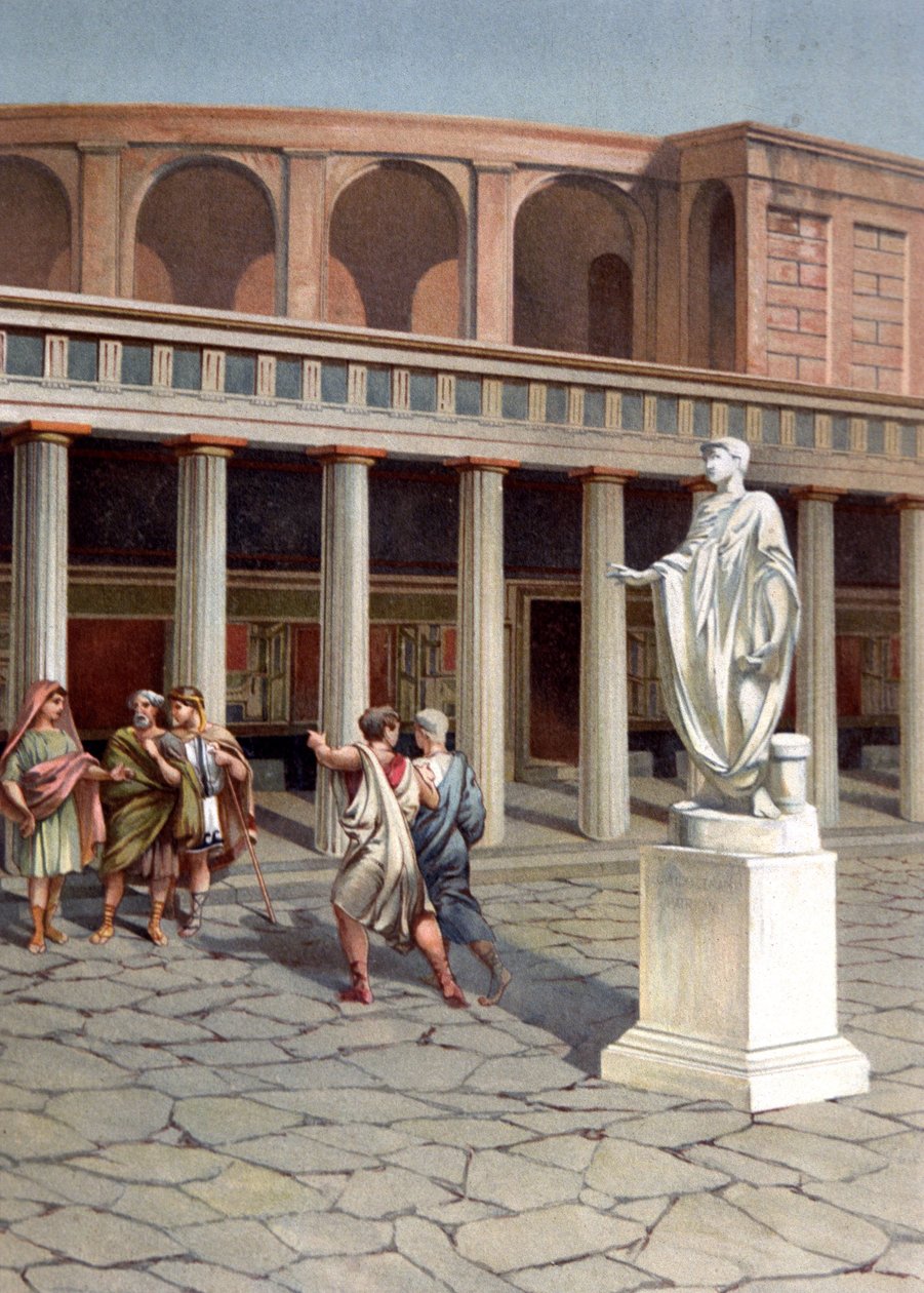 Una strada a Pompei da Unbekannter Künstler