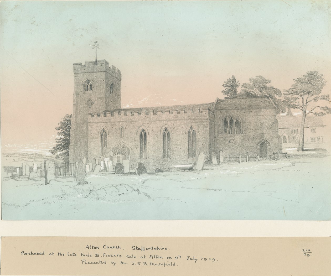 Chiesa di Alton (disegno a matita) da Unbekannt