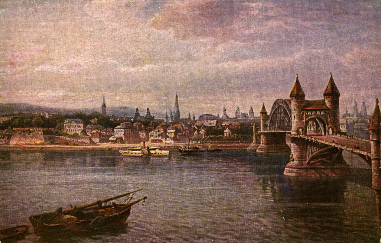 Bonn, Germania: Alte Rheinbrücke (Vecchio ponte sul Reno) da Unbekannter Künstler