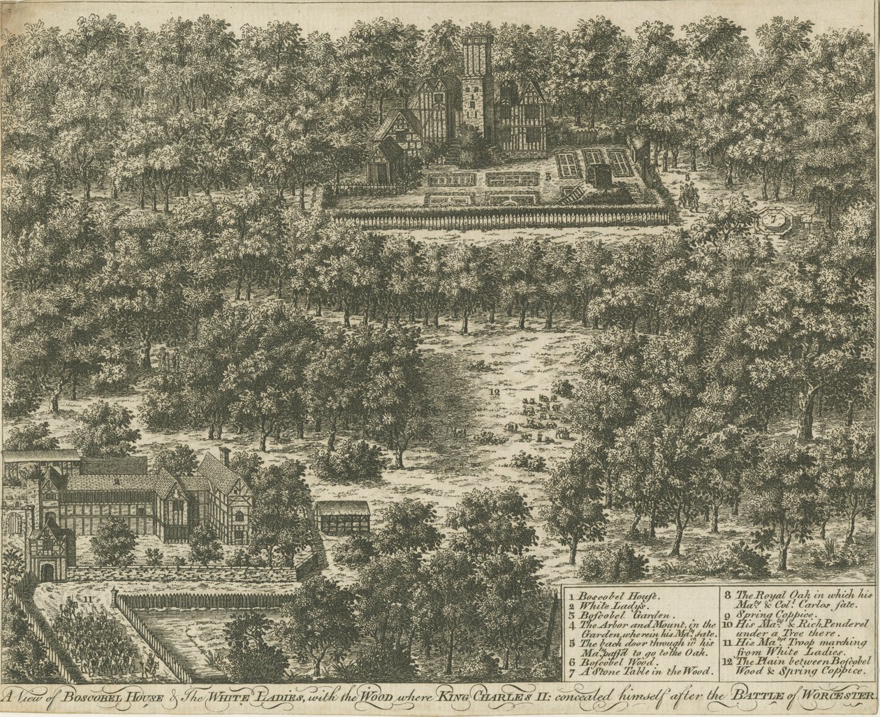 Boscobel House: incisione, nd [1769] da Unbekannt