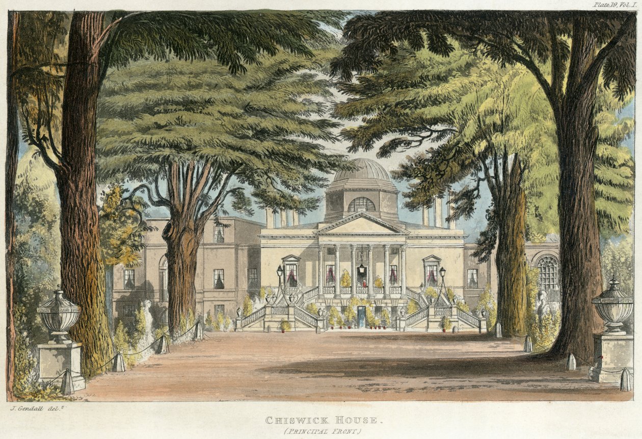 Chiswick House (incisione) da Unbekannter Künstler