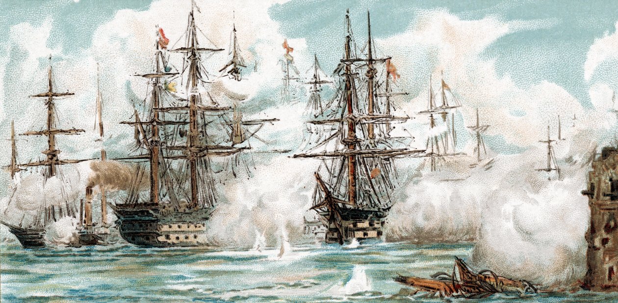 Guerra di Crimea - Bombardamento di Sebastopoli da Unbekannter Künstler