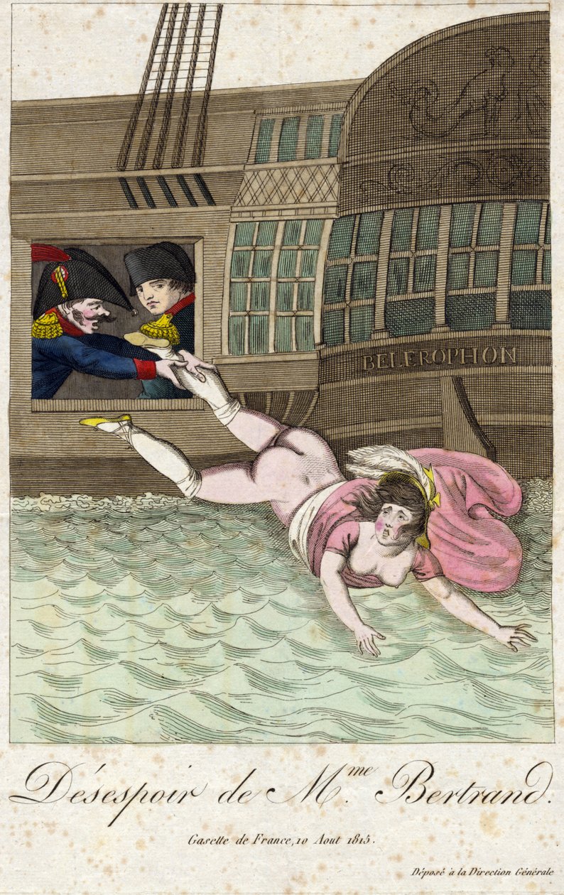 Disperazione di Mrs Bertrand 1815 (incisione) da Unbekannter Künstler