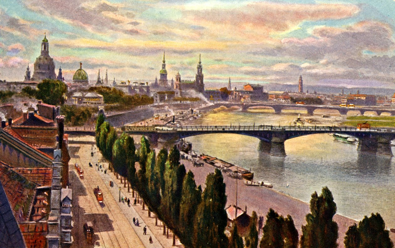 Dresda Vista della città da Unbekannter Künstler
