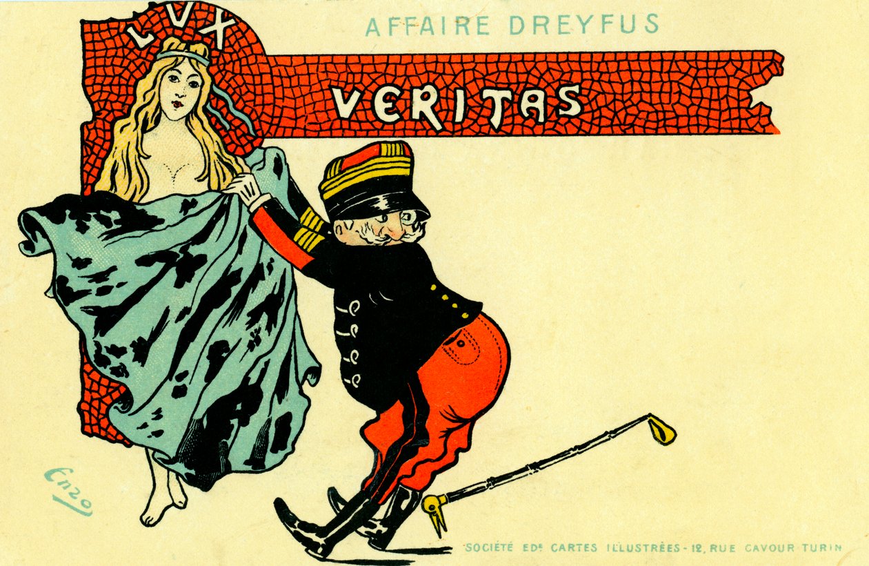 Affare Dreyfus - vignetta da Unbekannter Künstler