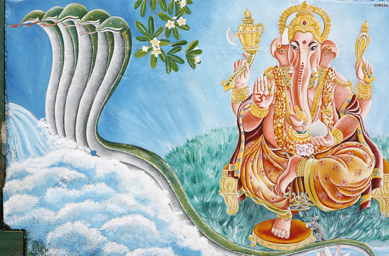 Dio indù dalla testa di elefante Ganesh, Kathmandu, Nepal da Unbekannt