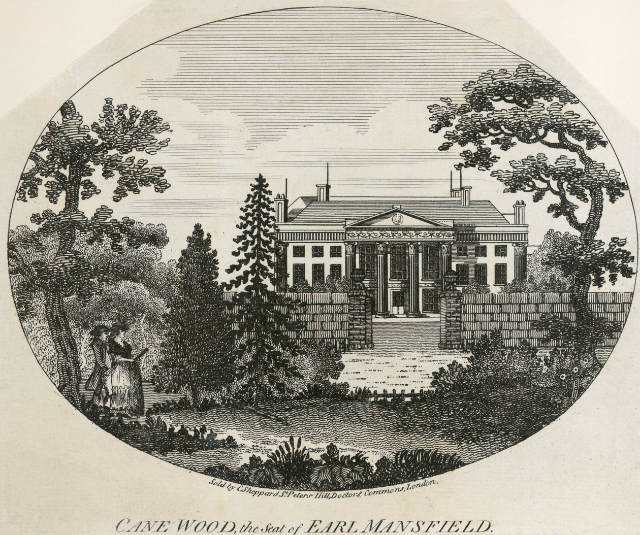 Incisione di Kenwood House da Unbekannter Künstler