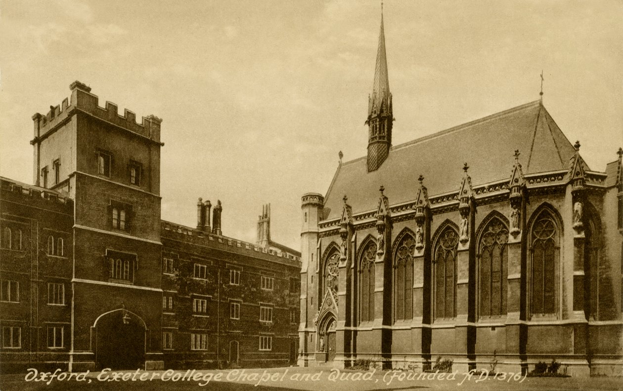 Exeter College, Oxford da Unbekannter Künstler