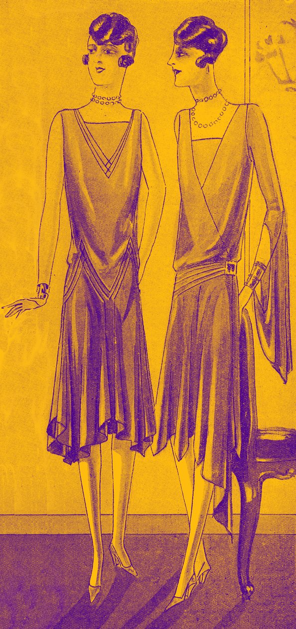 Moda: abiti da cena nella primavera del 1928 da Unbekannter Künstler