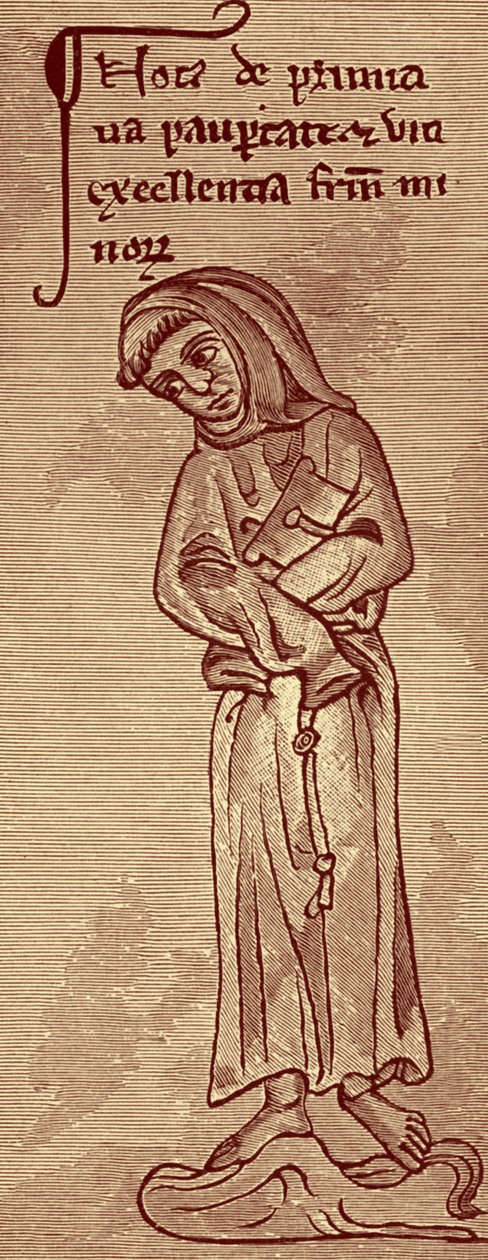 Francescano - da un disegno di Matthew Paris da Unbekannter Künstler