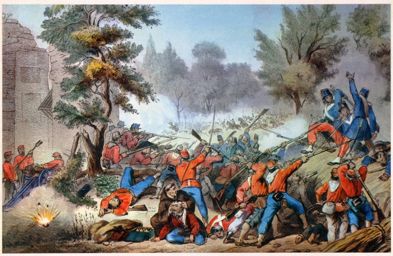 GARIBALDINI A SESSA COMBAT 1860 da Unbekannter Künstler
