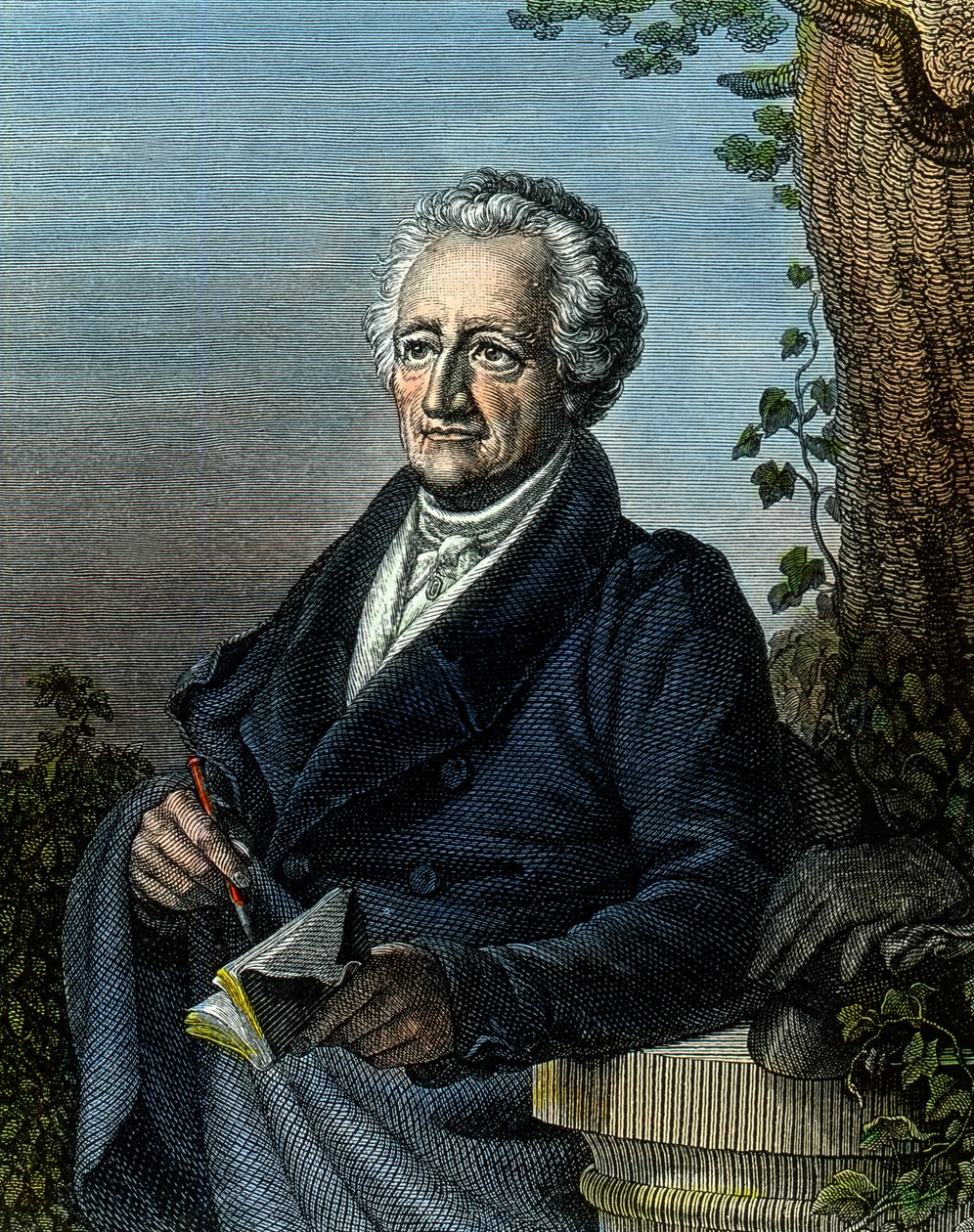 Goethe, 83 anni da Unbekannter Künstler