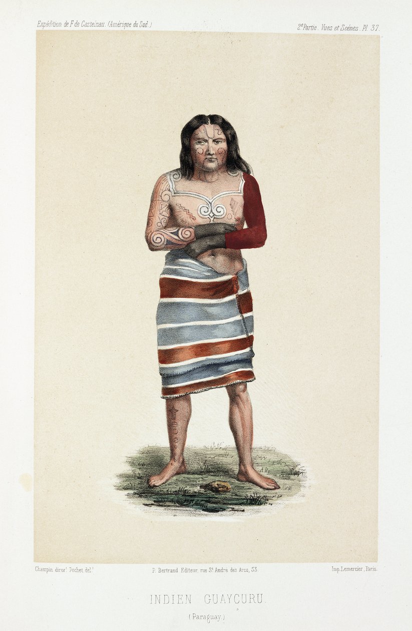 Indiano Guaycuru, Paraguay, c. 1843-1847 da Unbekannt