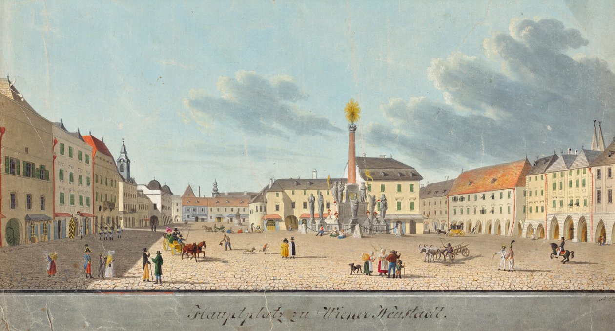Piazza principale di Wiener Neustadt da Unbekannter Künstler
