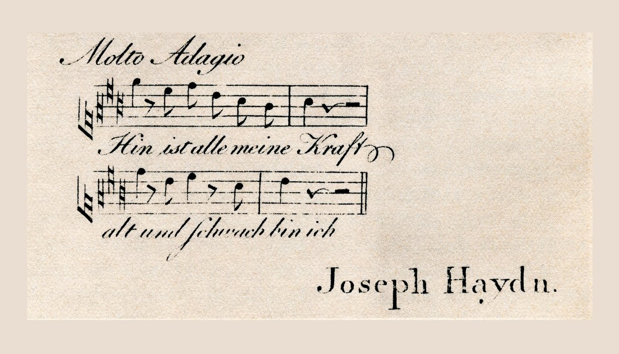 La "Anti-Visiting" card di Haydn (incisione) da Unbekannter Künstler