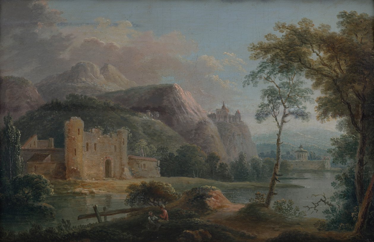 Paesaggio su un lago da Unbekannter Künstler