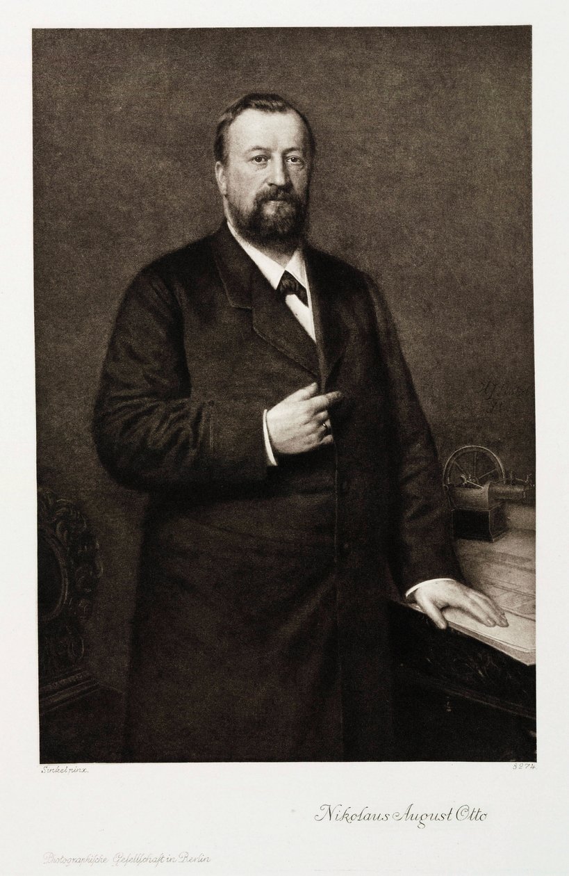 Nikolaus August Otto, ingegnere tedesco, c 1870 da Unbekannt