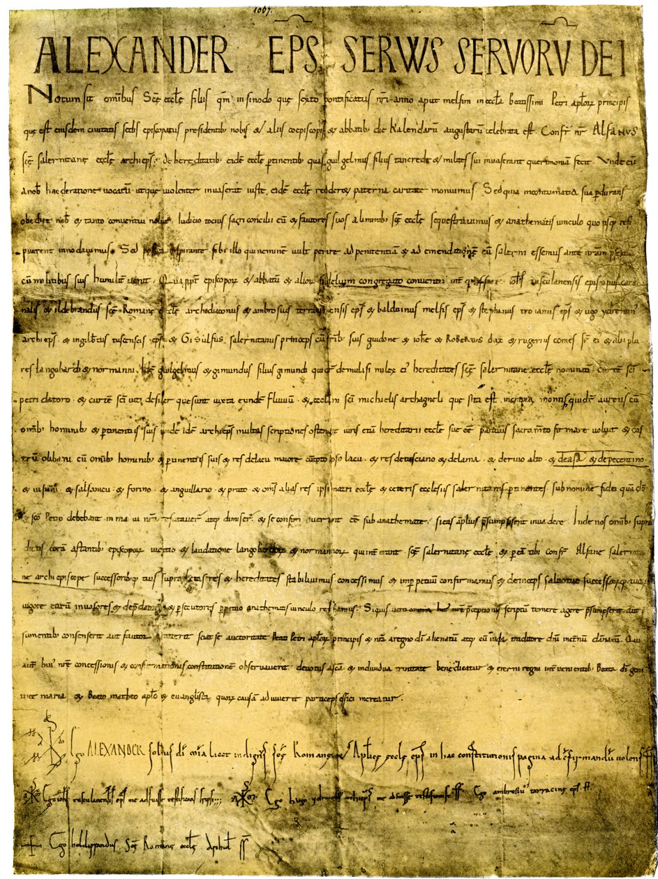 Bolla papale di Papa Alessandro II da Unbekannter Künstler