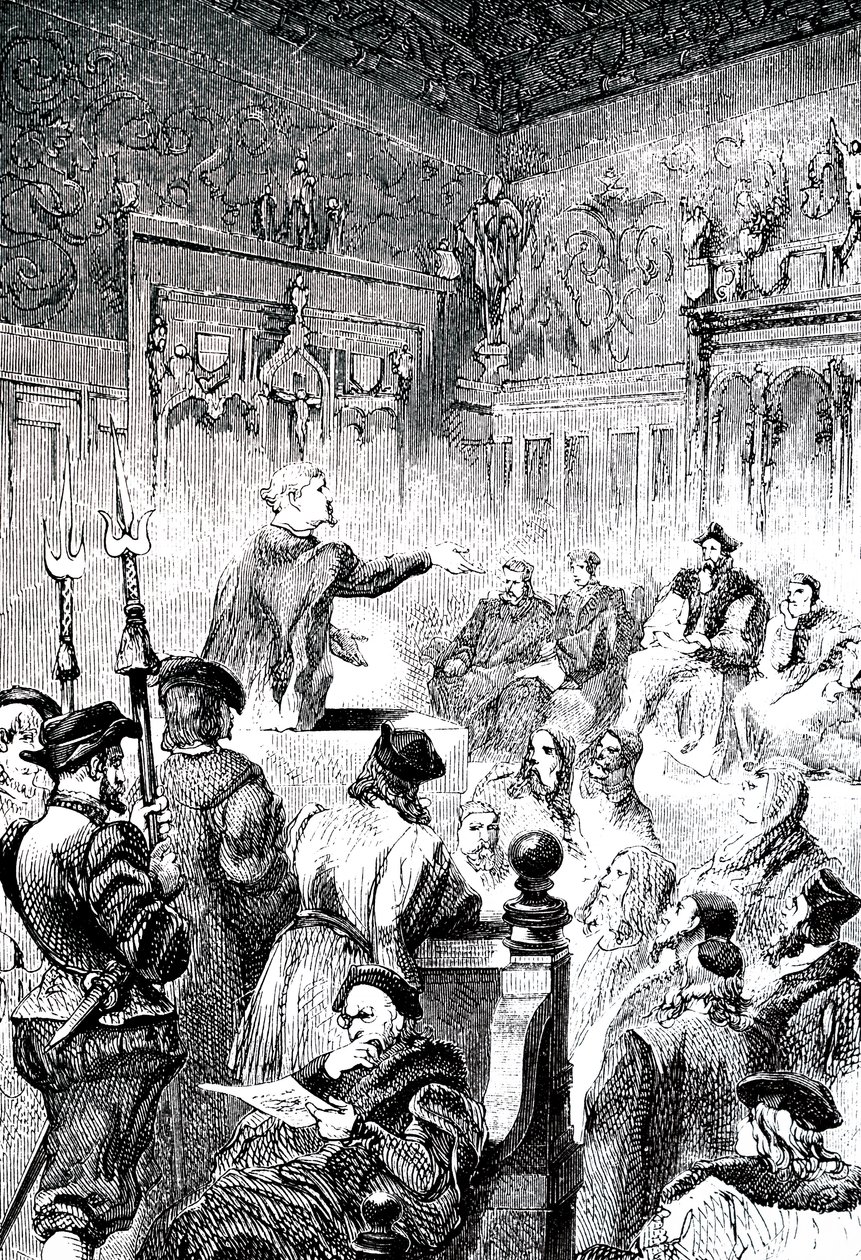 Paracelso che difende la sua causa. da Unbekannt